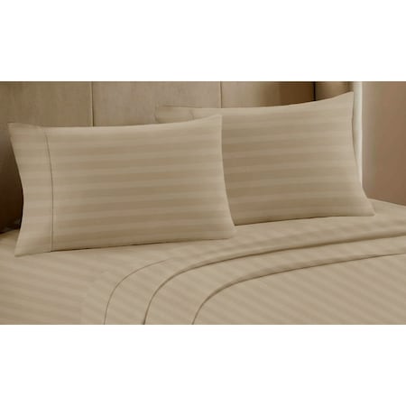 Hotel Grand 1000tc Cabana Sheet Set, Beige, Queen 652837